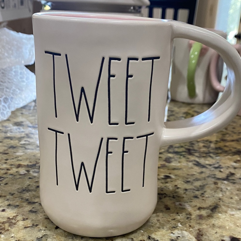 Rae Dunn Cream 'Tweet Tweet' Mug